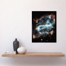 Artery8 Hubble Space Telescope Image Planetary Nebula NGC 5189 Glowing Blue Gas Clouds & Gold Cometary Knots Around Dying Star Art Print Framed - thumbnail 2
