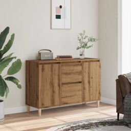 Berkfield Home Sideboard Artisan Oak 102x35x70 cm Engineered Wood in Brown - Size: 102 x 35 x 70 cm - thumbnail 3
