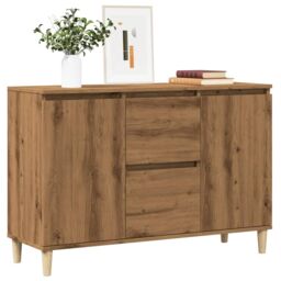 Berkfield Home Sideboard Artisan Oak 102x35x70 cm Engineered Wood in Brown - Size: 102 x 35 x 70 cm