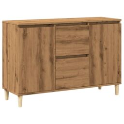 Berkfield Home Sideboard Artisan Oak 102x35x70 cm Engineered Wood in Brown - Size: 102 x 35 x 70 cm - thumbnail 2