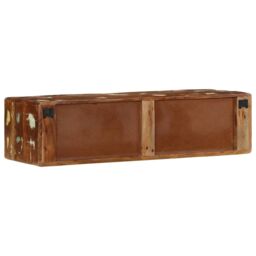 Berkfield Home Wall-mounted TV Cabinet 100x32x25 cm Solid Wood Reclaimed in Brown - Size: 100 x 32 x 25 cm - thumbnail 4
