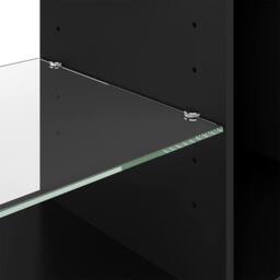 Levede TV Stand Entertainment Unit TV Cabinet Stand Storage with LED 140cm in Black - thumbnail 5