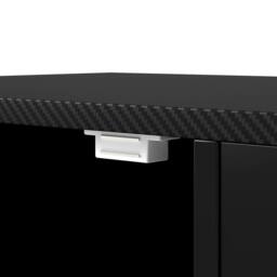 Levede TV Stand Entertainment Unit TV Cabinet Stand Storage with LED 140cm in Black - thumbnail 7