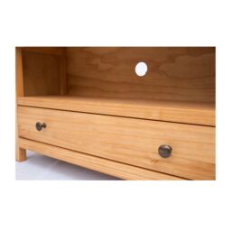 Cabinet Bits Lugo Waxed 1 Drawer TV Cabinet Brass Knob in Light Brown - thumbnail 5