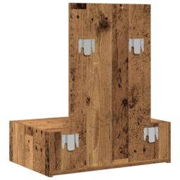 Berkfield Home Wall Hanging Dressing Table Old Wood 60x40x70 cm in Brown - Size: 60 x 40 x 70 cm - thumbnail 8