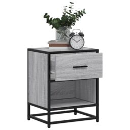 Berkfield Home Bedside Cabinet Grey Sonoma 40x31x50 cm Engineered Wood - Size: 40 x 31 x 50 cm - thumbnail 4