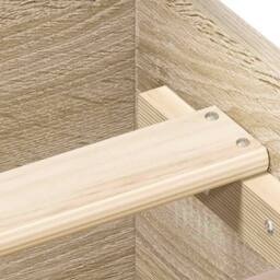 Berkfield Home Bed Frame with Headboard & Footboard Sonoma Oak 150x200 cm King Size in Light Tan - thumbnail 8