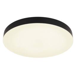 Netlighting Matthew 40cm Round Flush Ceiling Light Matt Black LED 30006500K - thumbnail 1