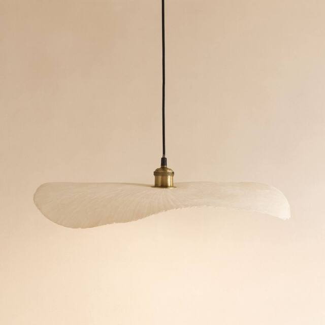 CGC Lighting Wanda Extra Large 60cm Paper Wave Easy Fit Lampshade in Natural White - image 1