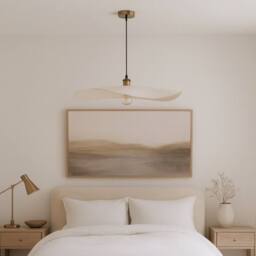 CGC Lighting Wanda Extra Large 60cm Paper Wave Easy Fit Lampshade in Natural White - thumbnail 6