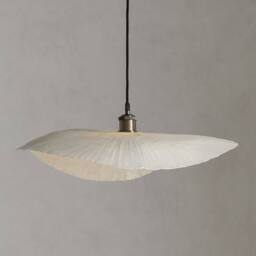 CGC Lighting Wanda Extra Large 60cm Paper Wave Easy Fit Lampshade in Natural White - thumbnail 2