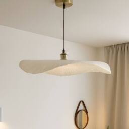 CGC Lighting Wanda Extra Large 60cm Paper Wave Easy Fit Lampshade in Natural White - thumbnail 5