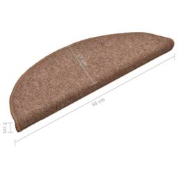 Berkfield Home Comfortable Carpet Stair Treads 15 pcs Brown 56x17x3 cm - Size: Medium - thumbnail 9
