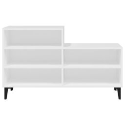 Berkfield Home Shoe Cabinet White 102x36x60 cm Engineered Wood - Size: 102 x 36 x 60 cm - thumbnail 3