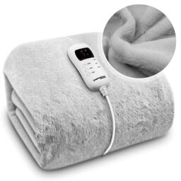 Dreamcatcher Electric Heated Blanket Throw Soft Fleece Faux Fur Polyester Washable Overblanket 9 Timer & Heat Settings 160 x 130cm - thumbnail 1