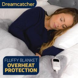 Dreamcatcher Electric Heated Blanket Throw Soft Fleece Faux Fur Polyester Washable Overblanket 9 Timer & Heat Settings 160 x 130cm - thumbnail 5
