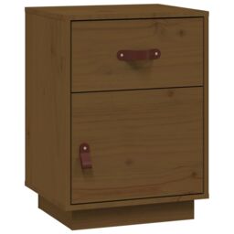 Berkfield Home Bedside Cabinet Honey Brown 40x34x55 cm Solid Wood Pine - Size: 40 x 34 x 55 cm - thumbnail 2