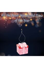 VFM e-Store Christmas Tree Decoration Glitter Present Ornament X in Pink - thumbnail 3
