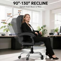 Gartistgo Ergonomic Fabric Executive Office Chair in Dark Grey - thumbnail 4