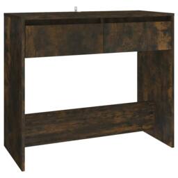 Berkfield Home Console Table Smoked Oak 89x41x76.5 cm Engineered Wood in Brown