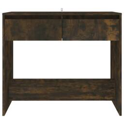 Berkfield Home Console Table Smoked Oak 89x41x76.5 cm Engineered Wood in Brown - thumbnail 5