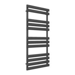Bathroom Kingdom Arbori Anthracite Designer Flat Panel Heated Towel Rail 1130x500 in Grey
