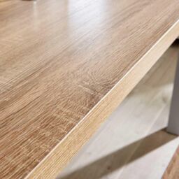 Home Source Oak Breakfast Table & Bench Set of 2 Benches Two Tone Avon 36mm Top in Light Grey - thumbnail 7