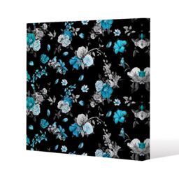 Benjamin Tate Design Blue Roses (Canvas Print) / 77 x 77 x 4cm in Natural - Size: 77 x 77 x 4 cm - thumbnail 1