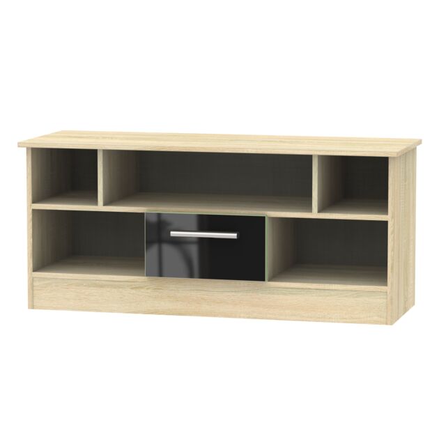 Ready Assembled 2 U Trent 1 Drawer TV & Media Unit (Ready Assembled) in Black