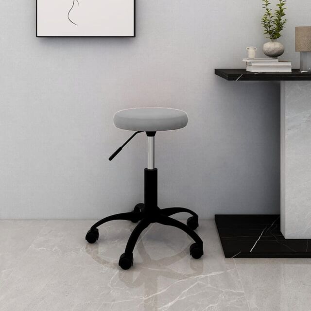 Berkfield Home Office Swivel Chair Light Grey Velvet - image 1