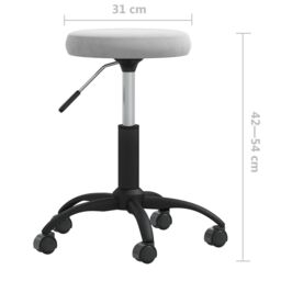 Berkfield Home Office Swivel Chair Light Grey Velvet - thumbnail 7