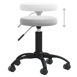 Berkfield Home Office Swivel Chair Light Grey Velvet - thumbnail 6