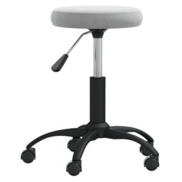 Berkfield Home Office Swivel Chair Light Grey Velvet - thumbnail 3