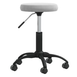 Berkfield Home Office Swivel Chair Light Grey Velvet - thumbnail 2