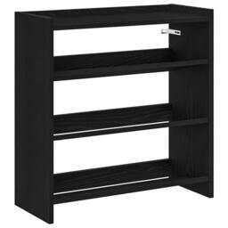 Berkfield Home Shoe Rack Black 60x25x62 cm Engineered Wood - Size: 60 x 25 x 62 cm