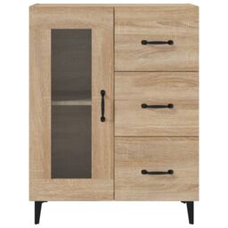 Berkfield Home Sideboard Sonoma Oak 69.5x34x90 cm Engineered Wood in Brown - thumbnail 6