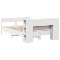 Berkfield Home Bookcase Bed without Mattress White 140x200cm Solid Wood Pine - Size: 140x200 cm - thumbnail 6
