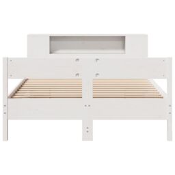 Berkfield Home Bookcase Bed without Mattress White 140x200cm Solid Wood Pine - Size: 140x200 cm - thumbnail 4