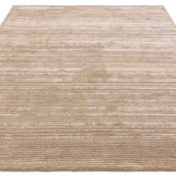 The Rug Shop UK Beige Handmade Wool Modern Plain Striped Easy To Clean Area Rug - Size: 160 cm x 230 cm - thumbnail 4