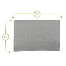 Nicola Spring Deluxe 100% Cotton Tea Towel Absorbent Kitchen Dish Cloth Drying Towels - 60cm x 40cm - Pack of 2 in Grey - thumbnail 3