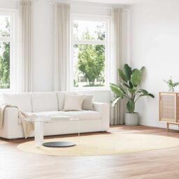 Berkfield Home Shaggy Rug High Pile NAVARRA Cream 300x200 cm Polyester - Size: Medium - thumbnail 1