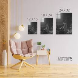 "Artery8 Fred Brockett Blacksmiths Apprentice Photograph Canvas Art Print in Grey - Size: W12"" x H16""" - thumbnail 4