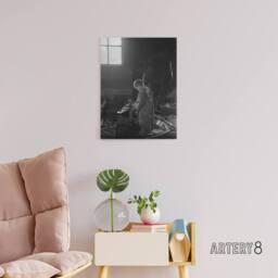 "Artery8 Fred Brockett Blacksmiths Apprentice Photograph Canvas Art Print in Grey - Size: W12"" x H16""" - thumbnail 3