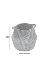 JVL Edison Round Belly Cotton Rope Storage Medium Grey - thumbnail 5