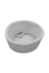 JVL Edison Round Belly Cotton Rope Storage Medium Grey - thumbnail 4