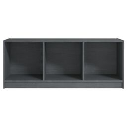 Berkfield Home TV Cabinet Grey 104x33x41 cm Solid Pinewood - Size: 104 x 33 x 41 cm - thumbnail 5