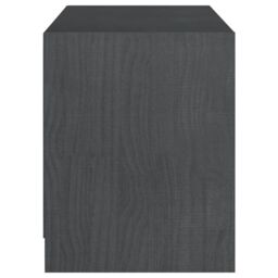 Berkfield Home TV Cabinet Grey 104x33x41 cm Solid Pinewood - Size: 104 x 33 x 41 cm - thumbnail 6