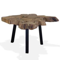 Berkfield Home Coffee Table Genuine Teak 80x70x38 cm in Brown - Size: 80 x 70 x 38 cm - thumbnail 2