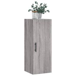 Berkfield Home Wall Mounted Cabinet Grey Sonoma 34.5x34x90 cm - thumbnail 4
