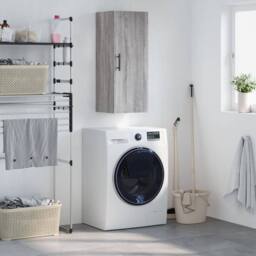 Berkfield Home Wall Mounted Cabinet Grey Sonoma 34.5x34x90 cm - thumbnail 1